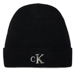 Czapka Calvin Klein Jeans. Czarne czapki zimowe Calvin Klein Jeans, bez wzorów, z jeansu. Za 239.99 zł.