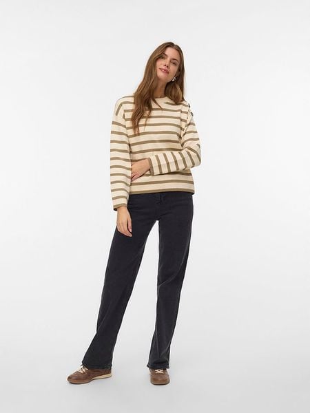 Vero Moda Sweter w kolorze beżowym rozmiar: XL. Brązowe swetry Vero Moda, xl, bez wzorów, bez ramiączek. Za 136.13 zł.