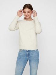 Vero Moda Sweter w kolorze kremowym rozmiar: XS. Brązowe swetry Vero Moda, xs, bez wzorów, bez ramiączek. Za 65.85 zł.
