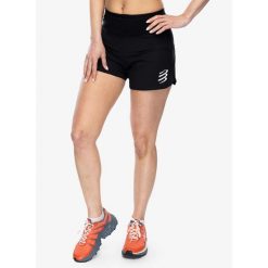 Spodenki do biegania damskie Compressport Trail Racing Short. Czarne szorty Compressport, bez wzorów, sportowe. Za 235.99 zł.