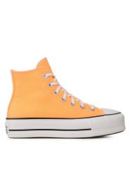 Converse Trampki Chuck Taylor All Star Lift Hi A03052C Pomarańczowy. Brązowe trampki Converse, bez wzorów, z materiału, retro, bez zapięcia. Za 249.99 zł.