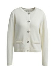 Milano Italy Kardigan w kolorze białym rozmiar: XS. Białe swetry Milano Italy, xs, bez wzorów, z wełny, bez ramiączek. Za 252.99 zł.