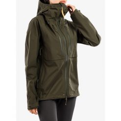 Kurtka damska Fjallraven Keb Eco-Shell Jacket. Zielone kurtki narciarskie Fjällräven, bez wzorów, bez kaptura, narciarskie. Za 2,340.45 zł.