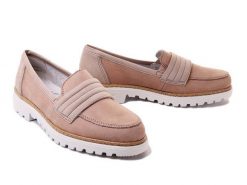 RIEKER 54855-60 beige, półbuty damskie. Brązowe półbuty wsuwane Rieker, bez wzorów, bez obcasa, na obcasie. Za 339.90 zł.