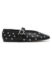 Steve Madden Skórzane baleriny w kolorze czarnym z paskiem rozmiar: 36. Czarne baleriny Steve Madden, bez wzorów, bez obcasa, bez zapięcia. Za 258.95 zł.