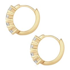 Glanzstücke München Kolczyki kola ze srebra próby 925 w zlocie zóltym z topazem 1 ct Damski. Żółte kolczyki Glanzstücke München, z topazem, pozłacane. Za 349.99 zł.