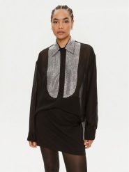 Pinko Koszula Circe Camicia 102855 A1N5 Czarny Regular Fit. Czarne koszule Pinko, bez wzorów, z syntetyku, bez kołnierzyka, bez ramiączek. Za 679.99 zł.