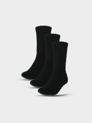 4F Skarpetki casual za kostkę (3-pack) damskie - czarne 39-42. Czarne skarpetki 4f, bez wzorów, z bawełny. W wyprzedaży za 39.99 zł.