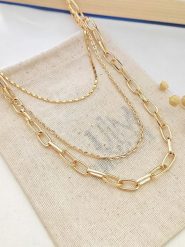 Atelier MIU Pozłacany naszyjnik - dł. 41 cm rozmiar: onesize. Żółte naszyjniki atelier MIU, z materiału, pozłacane. Za 61.31 zł.