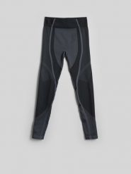 4F Legginsy treningowe bezszwowe damskie - czarne XS/S. Czarne legginsy 4f, bez wzorów, z materiału, sportowe. Za 149.99 zł.