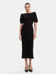 French Connection Sukienka codzienna 71YDL Czarny Slim Fit. Czarne sukienki French Connection, na co dzień, xs, bez wzorów, z bawełny, bez kołnierzyka, bez ramiączek, proste. Za 289.99 zł.