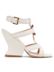 Alberta Ferretti Sandały 23151A6306 8003 Biały. Białe sandały Alberta Ferretti, bez wzorów, ze skóry, bez obcasa, na koturnie, bez zapięcia. Za 2,299.00 zł.
