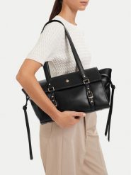 Beverly Hills Polo Club Torebka EO-BHPC-C-026-10 Czarny. Czarne torebki klasyczne Beverly Hills Polo Club, bez wzorów, ze skóry, bez dodatków. Za 299.99 zł.