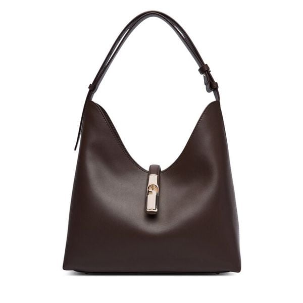 Torebka Furla. Brązowe torebki klasyczne Furla, bez wzorów, klasyczne, bez dodatków. Za 1,349.00 zł.