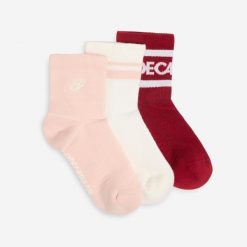 Skarpety krótkie Ankle 3 sztuki. Białe skarpetki Decathlon, bez wzorów, z bawełny. Za 39.99 zł.