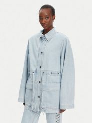 ROTATE Koszula jeansowa 1141821468 Niebieski Relaxed Fit. Niebieskie koszule ROTATE, bez wzorów, z bawełny, bez kołnierzyka, bez ramiączek. Za 929.99 zł.