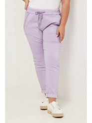 Curvy Lady Spodnie w kolorze fioletowym rozmiar: 40/42. Różowe spodnie materiałowe Curvy Lady, bez wzorów, z materiału, klasyczne, z standardowym stanem. Za 158.47 zł.