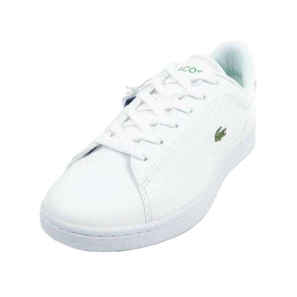 Trampki Damskie Skóra Carnaby. Białe trampki Lacoste, bez wzorów, z koronki, klasyczne, bez zapięcia. Za 249.00 zł.