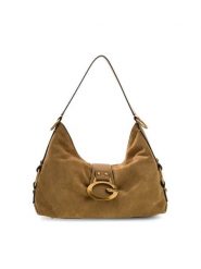 Guess Torebka 183661 Beżowy. Brązowe listonoszki Guess, z aplikacjami, bez dodatków. Za 674.99 zł.