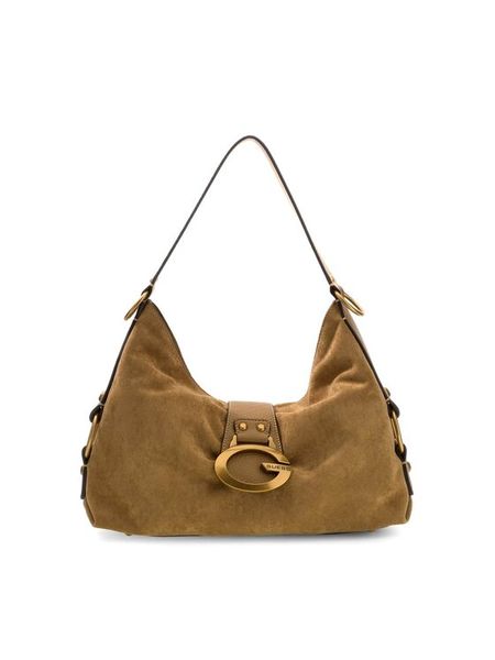 Guess Torebka 183661 Beżowy. Brązowe listonoszki Guess, z aplikacjami, bez dodatków. Za 674.99 zł.