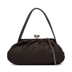 Torebka Weekend Max Mara. Brązowe kopertówki Weekend Max Mara, bez wzorów, wizytowe, bez dodatków. Za 1,739.00 zł.