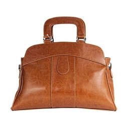 Torebka skórzana damska kuferek DAN-A T25 camel. Brązowe torebki klasyczne DAN-A, bez wzorów, ze skóry, eleganckie, bez dodatków. Za 219.99 zł.