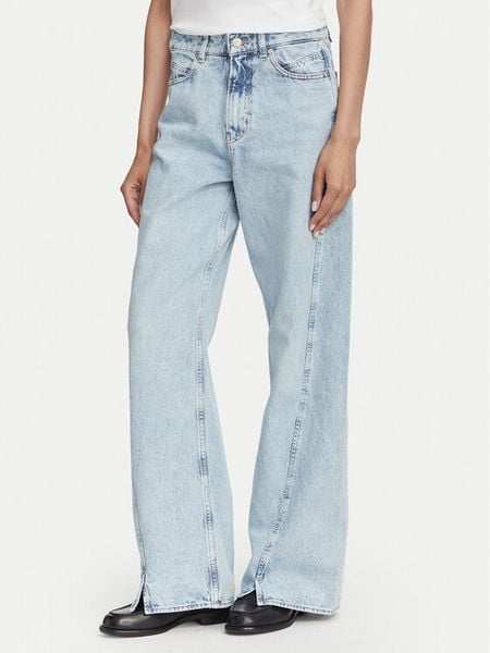 BOSS Jeansy Marlene 50564426 Niebieski jasny Wide Leg. Niebieskie jeansy Boss, bez wzorów, z bawełny. Za 575.99 zł.