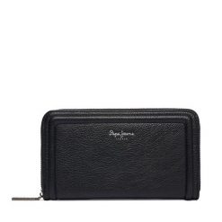 Portfel Pepe Jeans. Czarne portfele Pepe Jeans, bez wzorów, z jeansu. Za 229.99 zł.