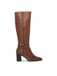 MEXX Kozaki EO-WI44-TUGA-03 Brązowy. Brązowe kozaki Mexx, bez wzorów, ze skóry, bez obcasa, na słupku, bez zapięcia. Za 699.99 zł.