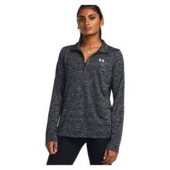 Bluza damska Under Armour UA Tech Twist 1/2 Zip. Czarne bluzy bez kaptura Under Armour, s, bez wzorów, bez kaptura, do biegania. Za 138.99 zł.