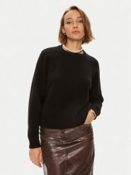 Weekend Max Mara Sweter Gabbia 24253661 Czarny Relaxed Fit. Czarne swetry Weekend Max Mara, xl, bez wzorów, z wełny, bez ramiączek. Za 479.99 zł.
