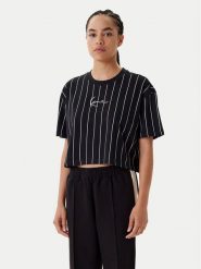 Karl Kani T-Shirt Small Signature Essential Pinstripe 6137880 Czarny Relaxed Fit. Czarne t-shirty Karl Kani, xl, bez wzorów, z bawełny, bez kołnierzyka, bez ramiączek. Za 109.99 zł.
