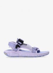 Sandały turystyczne damskie Lizard Sandal Super Trek. Fioletowe sandały Lizard, bez wzorów, z materiału, z otwartym noskiem, bez obcasa, bez zapięcia. Za 430.00 zł.