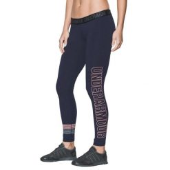 Legginsy treningowe damskie Under Armour Favorite. Niebieskie legginsy Under Armour, bez wzorów, z bawełny, sportowe. Za 128.70 zł.