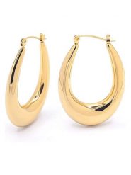 MOODE Kolczyki-kreole "Dora" rozmiar: onesize. Żółte kolczyki MOODE, ze stali. Za 52.99 zł.