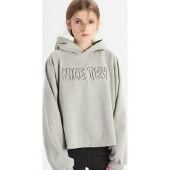 Bluza z kapturem w panterkę - Jasny szar. Bluzy marki INOVIK. W wyprzedaży za 39.99 zł.