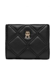 Tommy Hilfiger Portfel Th Feminine Bifold AW0AW18701 Czarny. Czarne portfele Tommy Hilfiger, bez wzorów, ze skóry. Za 269.99 zł.