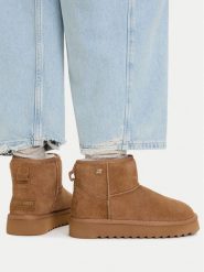 Nine West Śniegowce CEO-NASR-01 Brązowy jasny. Brązowe śniegowce Nine West, bez wzorów, ze skóry, bez zapięcia. Za 279.99 zł.