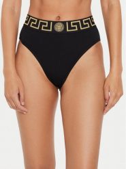 Versace Figi klasyczne z wysokim stanem AUD01050 1A10011 Czarny. Czarne figi Versace, bez wzorów, z bawełny, z podwyższonym stanem. Za 219.99 zł.