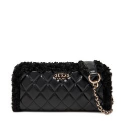 Torebka Guess. Czarne kopertówki Guess, z aplikacjami, wizytowe, bez dodatków. Za 379.99 zł.