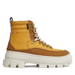 Trapery Vans. Brązowe traperki Vans, bez wzorów, bez obcasa, bez zapięcia. Za 819.99 zł.