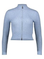 ONLY Kardigan "Senta" w kolorze błękitnym rozmiar: XS. Niebieskie swetry ONLY, xs, bez wzorów, prążkowane, bez ramiączek. Za 104.99 zł.