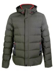 Kurtka z kapturem HKM Hamburg. Zielone kurtki HKM, m, bez wzorów, z puchu, z kapturem. Za 384.00 zł.