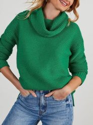 Milan Kiss Golf w kolorze zielonym rozmiar: S. Zielone swetry Milan Kiss, s, bez wzorów, bez ramiączek. Za 156.98 zł.