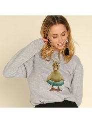 WOOOP Bluza "Duck Bouee" w kolorze szarym rozmiar: M. Szare bluzy Wooop, m, bez wzorów, bez ramiączek, bez kaptura. Za 108.99 zł.