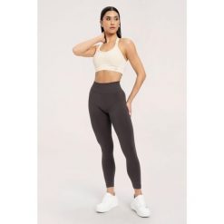 Legginsy fitness damskie Gym Glamour flexible 2.0. Brązowe legginsy GYM GLAMOUR, bez wzorów, glamour. Za 169.99 zł.