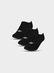 4F Skarpety casual stopki (3-pack) damskie - czarne 39-42. Czarne skarpetki 4f, bez wzorów, z bawełny. Za 44.99 zł.