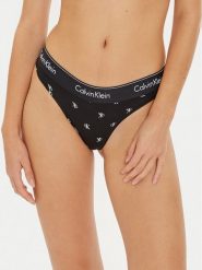 Calvin Klein Underwear Stringi 0000F3786E Czarny. Czarne stringi Calvin Klein Underwear, bez wzorów, z bawełny. Za 89.99 zł.
