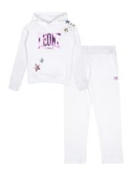 Bluza z bawełna z kaptur na czas wolny na co dzień. Białe bluzy LEONE 1947 APPAREL, bez wzorów, z bawełny, bez ramiączek, bez kaptura. Za 303.12 zł.