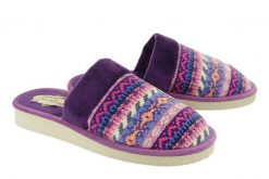 METEOR 071 SWETER NORWESKI fioletowy, kapcie damskie. Fioletowe kapcie Meteor, bez wzorów, bez ramiączek. Za 47.99 zł.